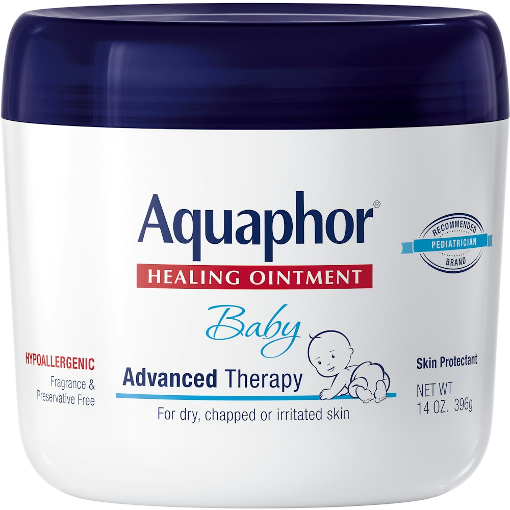 Aquaphor Baby Advanced Therapy Healing Ointment Skin Protectant Jar 14 Oz