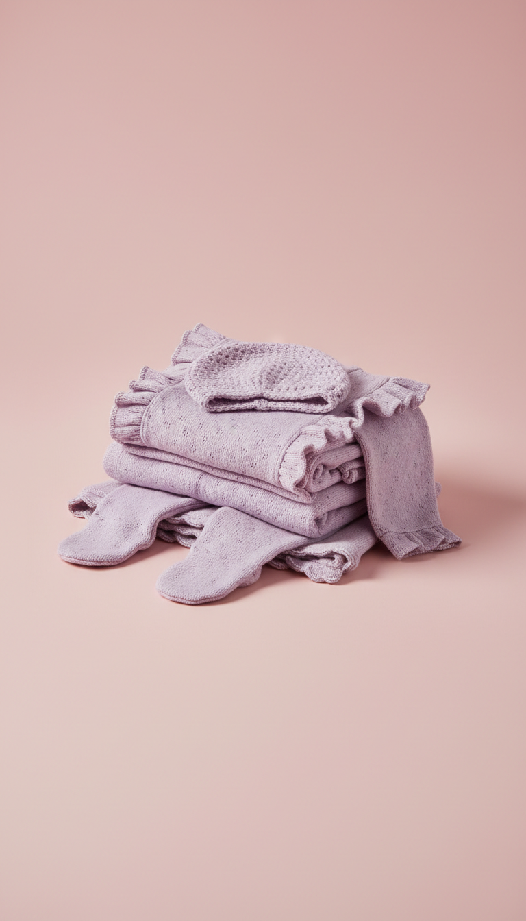 Lilac glow layered layette set