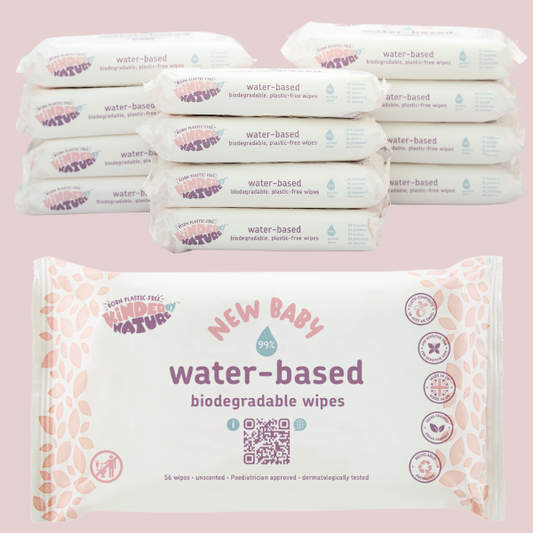 Kinder by Nature 100% Biodegradable Water-Based Baby Wipes - 672 Count (12 packs of 56 wipes)